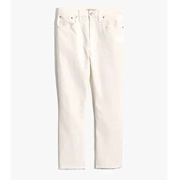 Madewell The High-Rise Slim Boyjean in Tile White Womens size 32 - Picture 1 of 7